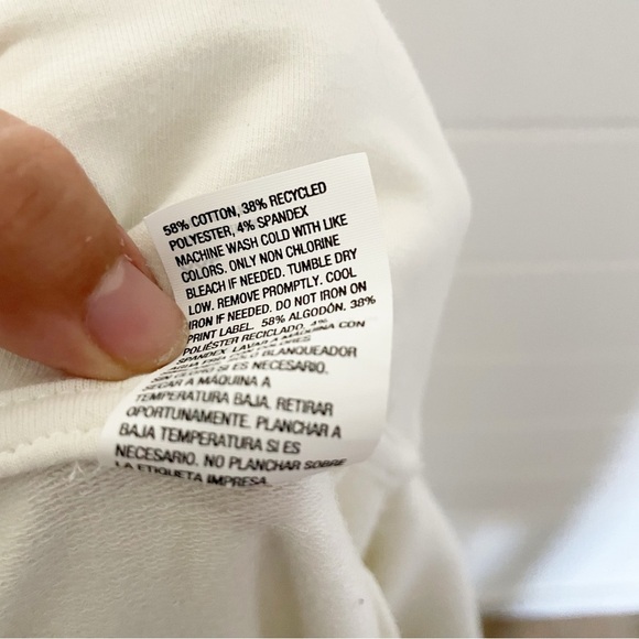 All in Motion Women’s Off-White Funnel Neck Thumb Holes Sweatshirt Size XXL - Picture 12 of 13